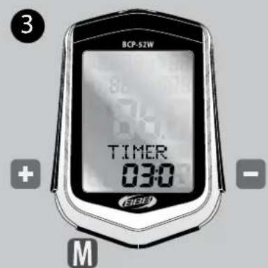 BBB BCP51W - REGLAGES DU COMPTE A REBOURS DISTANCE OU TEMPS - 3