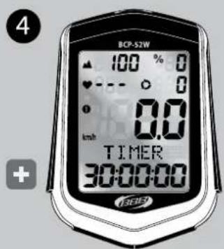 BBB BCP51WH - REGLAGES DU COMPTE A REBOURS DISTANCE OU TEMPS - 4