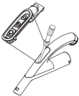 NILFISK Extreme X110 - Punho do tubo com controlo remoto, substituição da bateria, bateria tipo CR2032 - 1