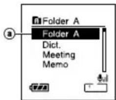 OLYMPUS DS71 - Modification des noms de dossier (Folder Name) - 6