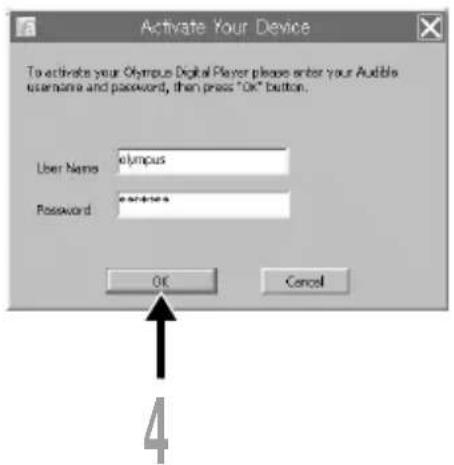 OLYMPUS DS71 - Transfert de contenu Audible - 2