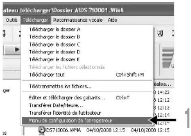 OLYMPUS DS71 - Réglage du menu de cet enregistreur - 1