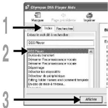 OLYMPUS DS71 - Recherche par mots-clés - 1