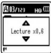 OLYMPUS VN8100PC - ◆ Changer la vitesse de lecture - 4