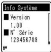 OLYMPUS VN8100PC - ① Sélectionnez [Info Système] dans le menu [Menu système]. - 2