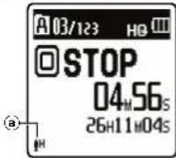 OLYMPUS VN8000PC - Selection en mode menu: - 1