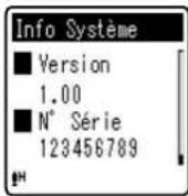 OLYMPUS VN8000PC - Sélectionnez [Info Système] dans le menu [Menu système]. - 2