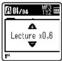 OLYMPUS VN702PC - Changement de la vitesse de lecture - 2