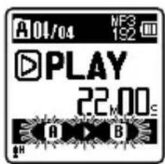 OLYMPUS VN702PC - Appuyez de nouveau sur la touche REC (●) à l'endetroit où vous poulez terminer le segment de lecture à répétition. - 1