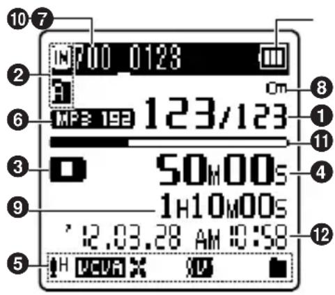 OLYMPUS VN702PC - Indicateur de dossier courant - 1