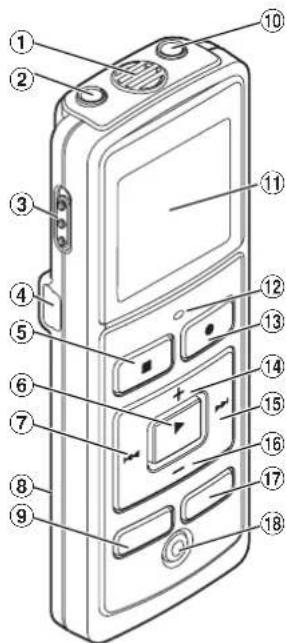 OLYMPUS VN7000PC - Identification des éléments - 1