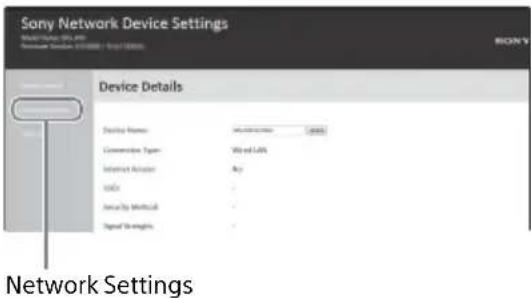 SONY SRSX88 - Selezione [Network Settings] en el menu. - 1