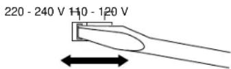 SONY SAVE100 - Setting the VOLTAGE SELECTOR (Not provided on European, North American and Malaysian models) - 1
