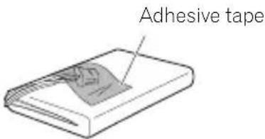 PIONEER XWLF3T - Use a piece of adhesive tape to tape the battery connector to the side of the battery. - 1