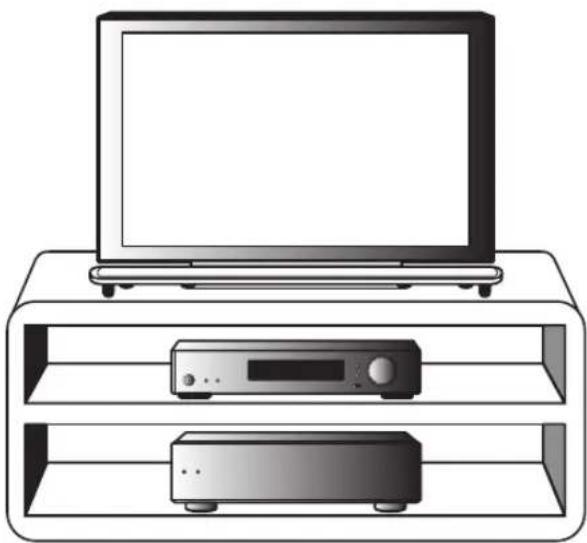 PIONEER SHV600B - Aufstellungsbeispel: Für sowohl S-HV600B als auch S-SLW500 - 1