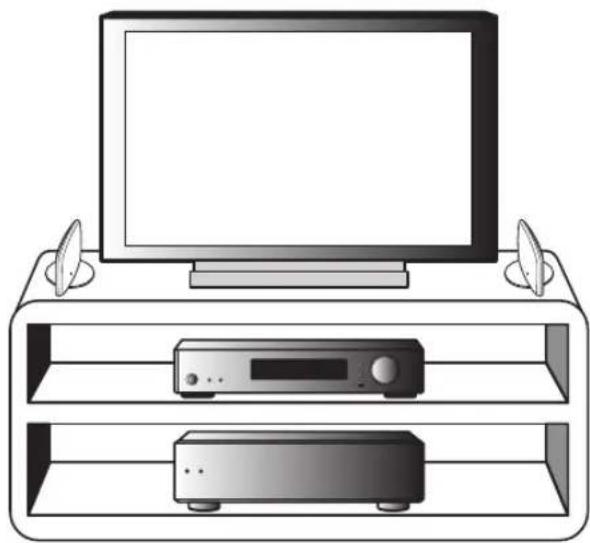 PIONEER SHV600B - Aufstellungsbeispel: Für sowohl S-HV500-LR als auch S-SLW500 - 1