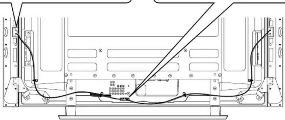 PIONEER PDPS51 - Connexion des cables d'enceinte (a l'écran) - 2