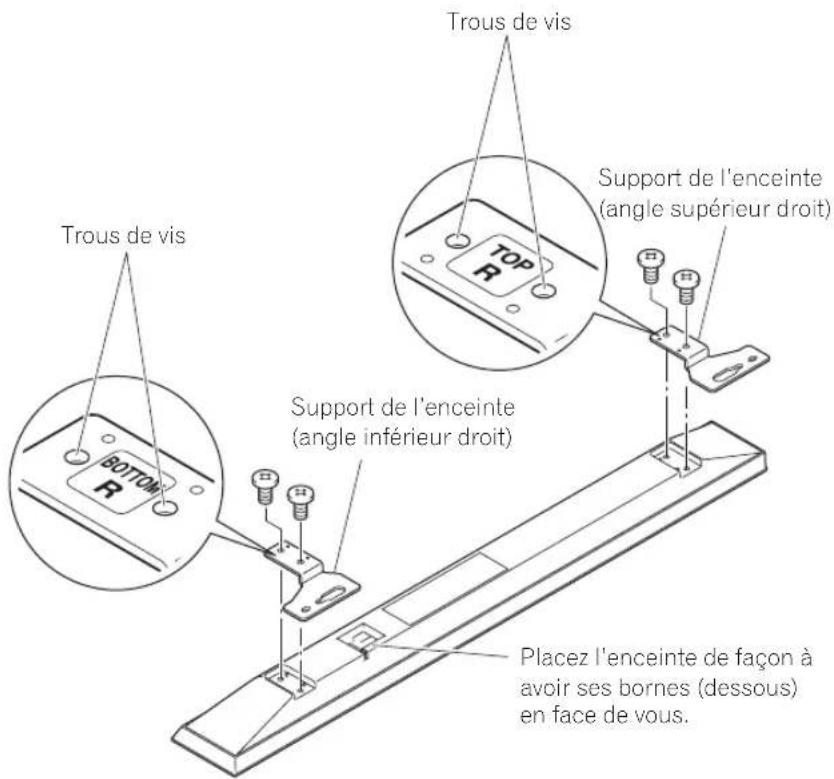 PIONEER Kuro KRPS02 - Fixer les supports d'enceinte sur les enceintes. - 2