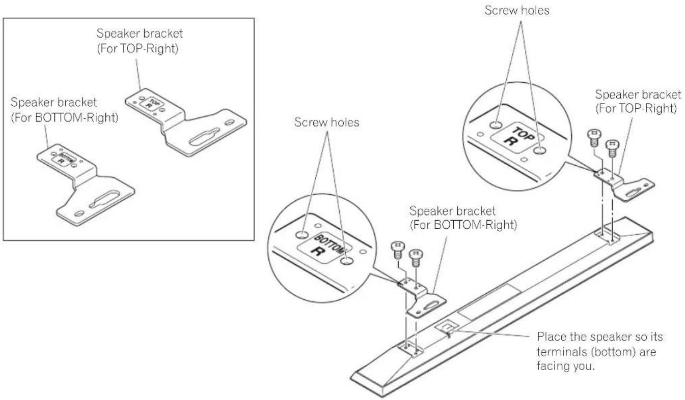 PIONEER Kuro KRPS02 - Attaching the Speaker Brackets to the Speakers. - 1