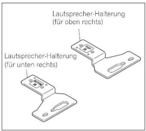 PIONEER Kuro KRPS02 - Anbringen der Lautsprecher-Halterungen an den Lautsprechern. - 1