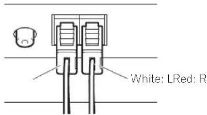 PIONEER Kuro KRPS02 - Connect the speaker cables (flat panel display) - 1
