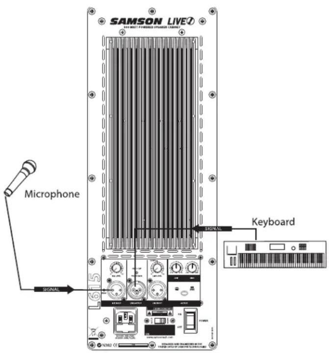 SAMSON Live L615 - Using a Line Level Signal - 2