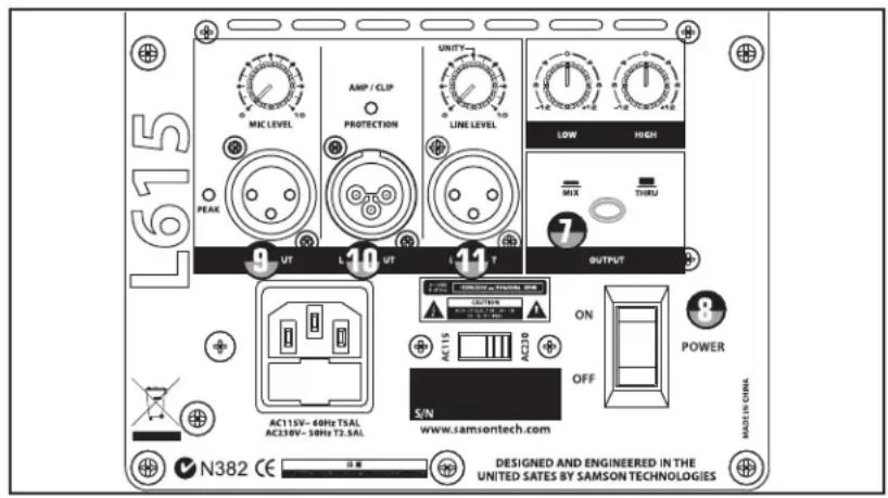SAMSON Live L615 - Touche OUTPUT - 1