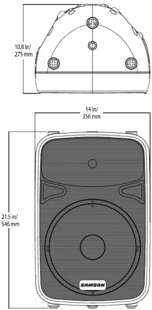 SAMSON Auro X12D - Dimensions - 1