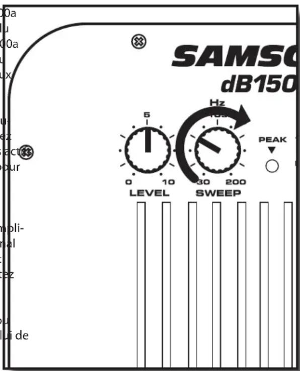 SAMSON dB1500a - UTILISATION STÉRÉO DU dB1500a AVEC DES ENCEINTES SATELLITES AMPLIFIÉES - 2