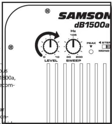 SAMSON dB1500a - UTILISATION STÉRÉO DU dB1500a AVEC DES ENCEINTES SATELLITES PASSIVES - 2