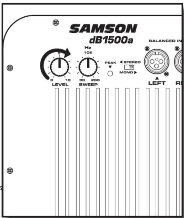 SAMSON dB1500a - UTILISATION MONO DU dB1500a AVEC DES ENCEINTES SATELLITES AMPLIFIÉES - 2
