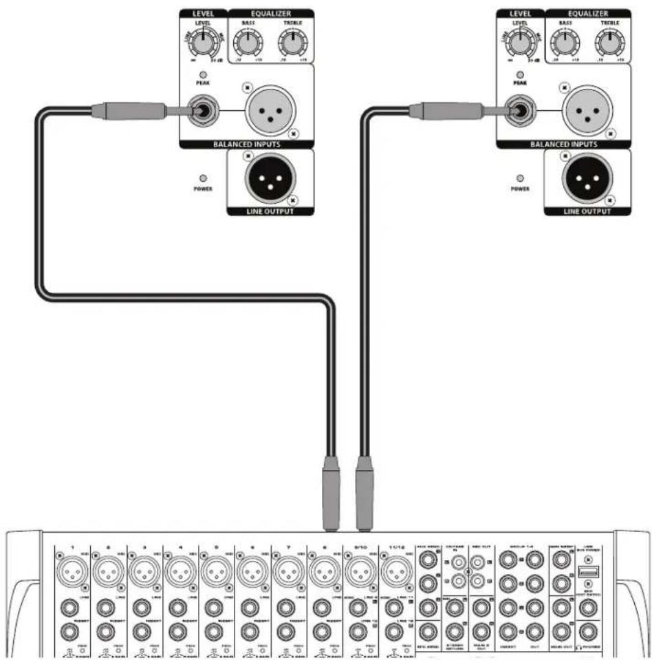 SAMSON Auro D210 - Stereo-Signalquelle anschließen - 1