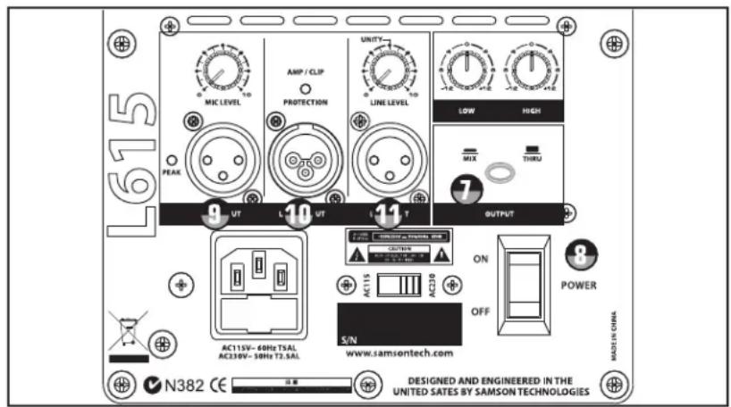 SAMSON Live L612 - Touche OUTPUT - 1