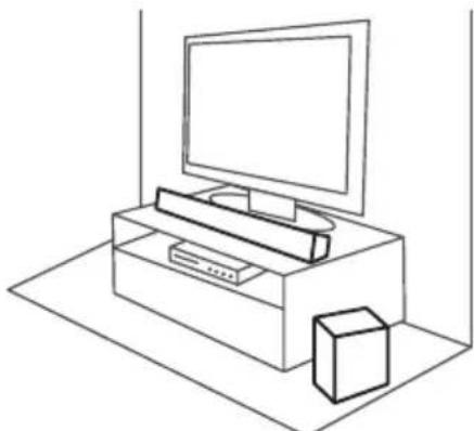 LG SH3B - Installation de la barre de son - 1