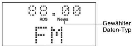 JVC SPEXA1 - 3Die Taste TA/News/Info drücken, wenn der Daten-Typ blinkt. - 1