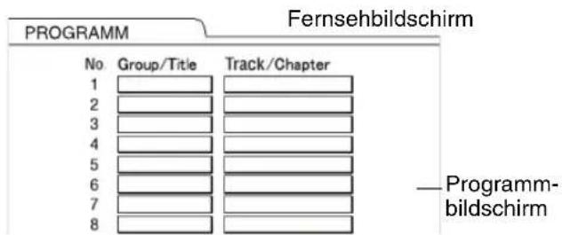 JVC SPEXA1 - Bei angehaltener CD/DVD wiederholt die Taste PLAY MODE drücken. Am Gerätedisplay wird die Meldung "PRGM" angezeigt. - 1