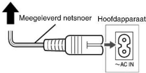 JVC CAEXA1 - Het netsnoet aansluiten - 1