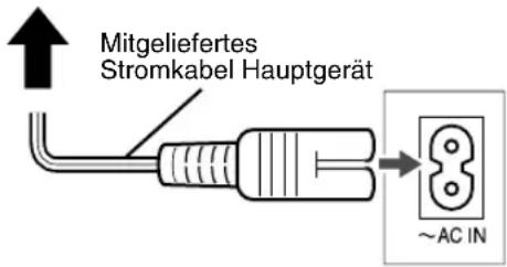 JVC CAEXA1 - Anschluss des Stromkabels - 1