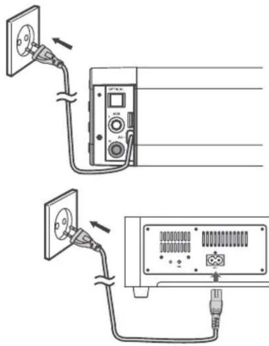 AKAI TB34247 - De voeding aansluiten - 1