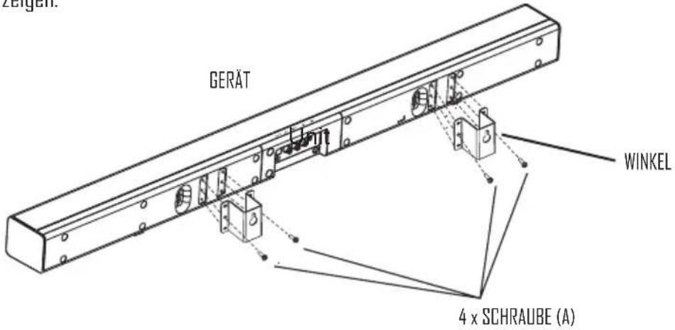 GERÄT WINKEL 4 x SCHRAUBE (A)