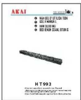 AKAI MAN BELG BY UT RASA TION USE Y MANUAL L MAN CELOLING SBD ENAM ISAM ELEMENT G HT993