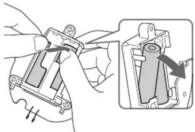 SONY MDRIF630RK - Push to remove the batteries from the rear of the battery box. - 1