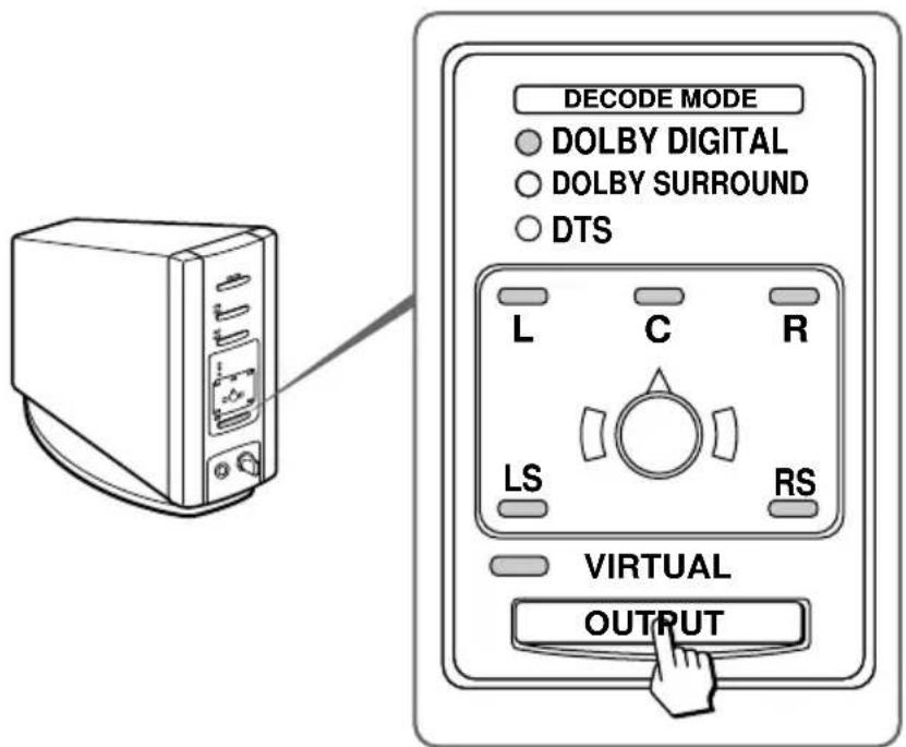 SONY MDRDS5100 - Presione OUTPUT para seleccionar el modo de salida (efecto envolvente) (consulte la página 22). - 1