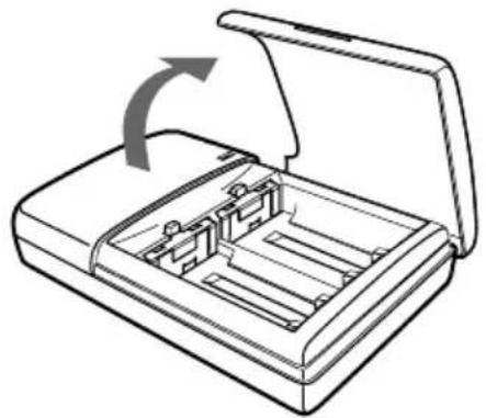 SONY MDRDS5100 - Inserting the batteries into the battery charger - 1