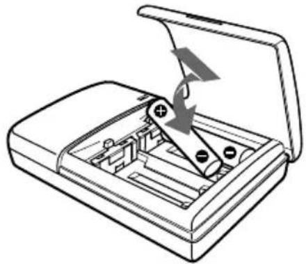 SONY MDRDS5100 - Inserting the batteries into the battery charger - 2
