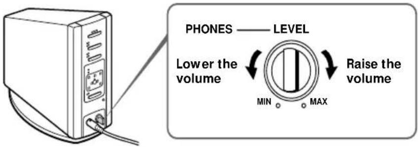 SONY MDRDS5100 - To adjust the volume of headphones (sold separately) connected to the PHONES jack - 1