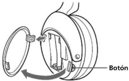 SONY MDRDS3000 - Inserción de las pilas recargables de hidruro metalico de niqueel suministradas - 1