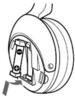 SONY MDRDS3000 - Inserción de las pilas recargables de hidruro metalico de niqueel suministradas - 2