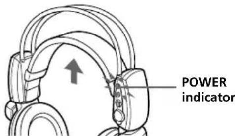 SONY MDRDS8000 - To check the remaining battery power - 1