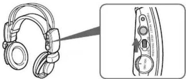 SONY MDRDS8000 - Réglez la fonction de détction des mouvements de la tête sur ON (uniquement lorsqu'un paramètre autre que OFF est sélectionné à l' étape 6 de la page 19). - 1